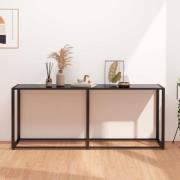 vidaXL Konsolbord svart 180x35x75,5 cm härdat glas