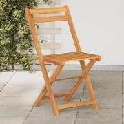 vidaXL Hopfällbara caféstolar 4 st massiv teak