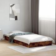 vidaXL Sängram utan madrass rökfärgad ek 90x200 cm konstruerad trä