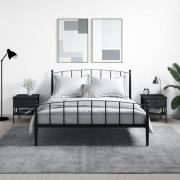 vidaXL Sängbord 2 st svart 40x42x45 cm konstruerat trä