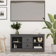 vidaXL Tv-bänk grå 103x36,5x52 cm massiv furu