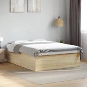 vidaXL Sängram sonoma-ek 160x200 cm konstruerat trä