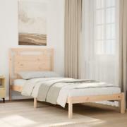 vidaXL Sängram utan madrass extra lång 100x220 cm massivt trä