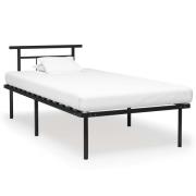 vidaXL Sängram svart metall 100x200 cm