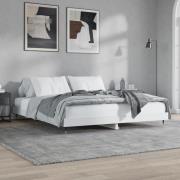 vidaXL Sängram vit 120x200 cm konstruerat trä