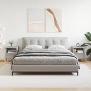 vidaXL Sängbord 2 st grå sonoma 40x35x50 cm konstruerat trä