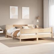 vidaXL Sängram utan madrass 180x200 cm massiv furu