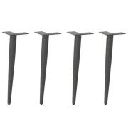vidaXL Soffbordsben koniska 4 st antracit 30-31 cm stål