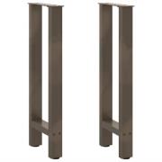 vidaXL Konsolbordsben naturstål 2 st 38x(72-73) cm stål