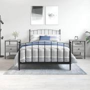 vidaXL Sängbord 2 st grå sonoma 40x42x56 cm konstruerat trä