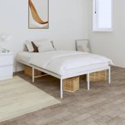 vidaXL Sängram metall vit 120x200 cm