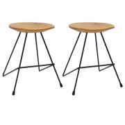 vidaXL Pallar 2 st massiv teak