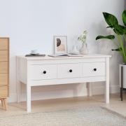 vidaXL Soffbord vit 102x49x55 cm massiv furu