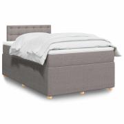 vidaXL Ramsäng med madrass taupe 120x190 cm tyg