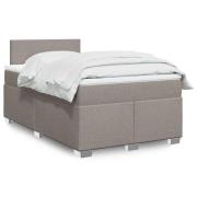 vidaXL Ramsäng med madrass taupe 120x190 cm tyg