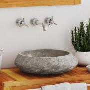 vidaXL Handfat grå Ø40x12 cm marmor