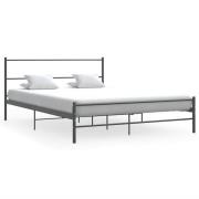 vidaXL Sängram utan madrass grå metall 140x200 cm