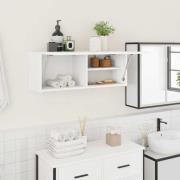 vidaXL Väggskåp för badrum vit 80x25x30 cm konstruerat trä