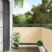 vidaXL Insynsskydd för balkong gräddvit 500x120 cm PVC