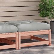 vidaXL Fotpall med dyna för trädgården massiv douglasgran