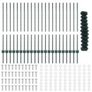 vidaXL Kedjegaller med 22 U Stolpar Grön 1x25 m Stål