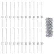 vidaXL Kedjestängsel med 22 U-poster Silver 0.4x25 m Stål