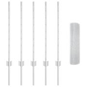 vidaXL Svetsat Wire Za med 5 U-inlägg Silver 0.8x10 m Stål