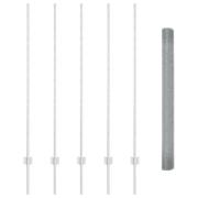 vidaXL Svetsat Trådstängsel med 10 U-poster Silver 1.4x10 m Stål