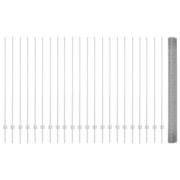 vidaXL Svetsat Stängsel med 20 U Stolpar Silver 1.5x50 m Stål