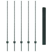vidaXL Svetsat trådgärde med 5 U-stolpar Grön 1.4x10 m Stål
