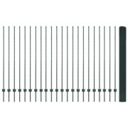 vidaXL Svetsat Trådstängsel med 22 U-poster Grön 1.5x50 m Stål