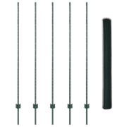 vidaXL Staketstolpar 5 st U-Kanal Grön 150 cm Stål, vidaXL Hexagonstak...