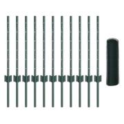 vidaXL Trädgårdsstängselset 2 delar Grön PVC-belagt stål 25 x 0,5 m