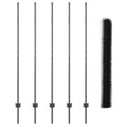 vidaXL Stängselstolpar 10 st U-kanal Grå 150 cm Stål, vidaXL Hexagon S...