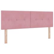 vidaXL LED Huvudgavel Knapptuftad Rosa 72 cm Sammet