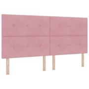 vidaXL LED Huvudgavel Rosa 100 cm Sammet