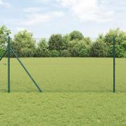 vidaXL Hexagon Stängsel Grön 1,2x50 m Stål, vidaXL Stängselstolpar 13 ...