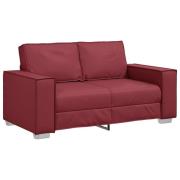 vidaXL Kärlekssoffa Vinröd 120 cm i Konstläder