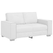 vidaXL Soffa för två, Vit 120 cm i konstläder