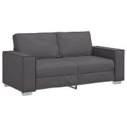 vidaXL Tvåsitssoffa Grå 140 cm Konstläder