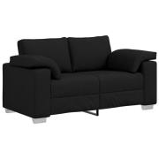 vidaXL Soffa Loveseat Svart 120 cm Tyg