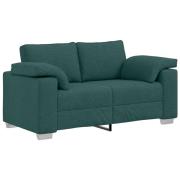 vidaXL Soffa Loveseat Mörkgrön 120 cm Tyg