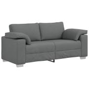 vidaXL Soffa Loveseat Mörkgrå 140 cm Tyg