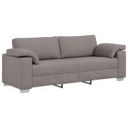 vidaXL 3-sitssoffa i taupe 178 cm tyg