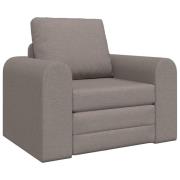 vidaXL Golvsovsoffa 2-i-1 Taupe 98x71x83 cm Tyg