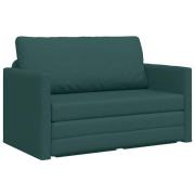 vidaXL Golvsängsoffa 2-i-1 Mörkgrön 124x71x78 cm Tyger