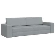vidaXL Golvsängsoffa 2-i-1 Ljusgrå 245x150x60.5 cm Tyg