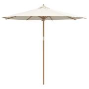 vidaXL Uteplatsparaply Krämvit 270x260 cm i bambu