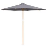 vidaXL Trädgårdsparasol Mörkgrå 270x260 cm i bambu