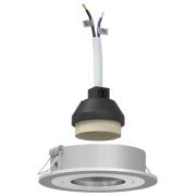 vidaXL Inbyggda Spotlights 12 st Rund GU10 Silver Ø91 mm